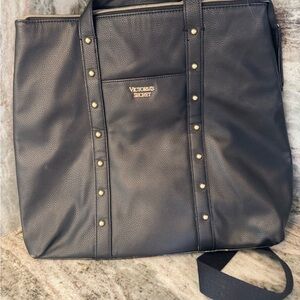 Victoria's Secret Black and Gold Studded Tote